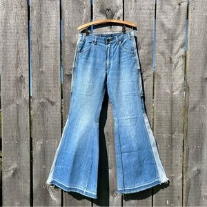 Vintage 70s Wrangler Bellbottoms Refashioned OOAK Denim Jeans